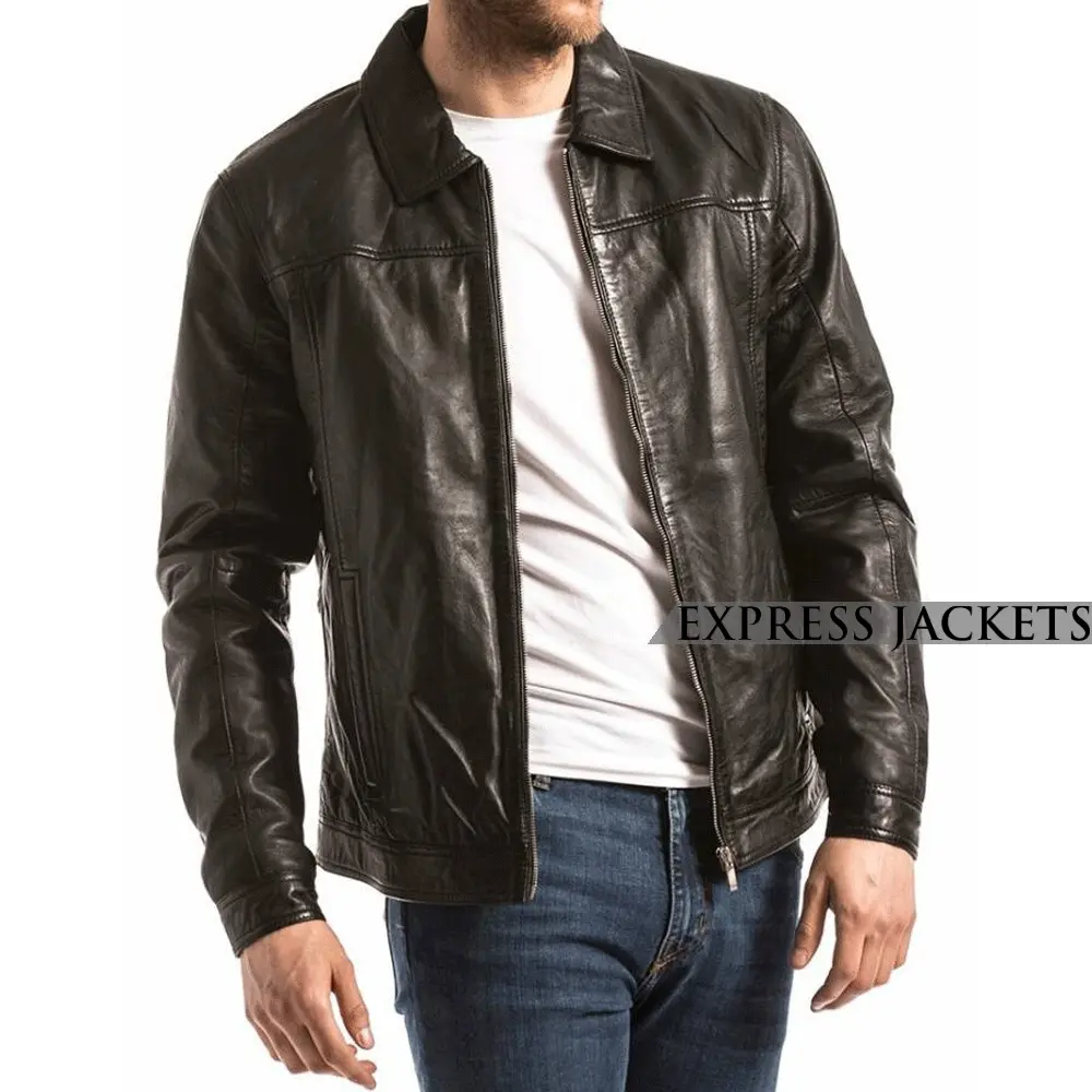 Black-Shirt-Collar-Leather-Jacket