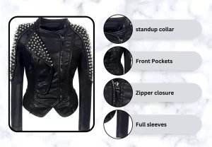 women-punk-black-leather-jacket