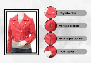women-red-leather-biker-jacket