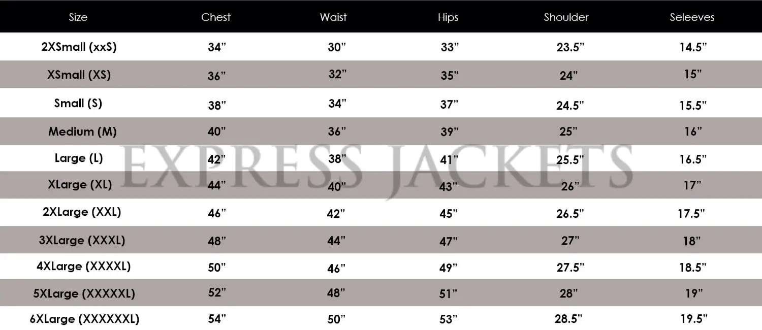 Women Size Chart