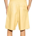 mens-beige-elastic-shorts