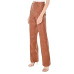 women-brown-leather-pant