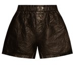 womens-black-leather-shorts